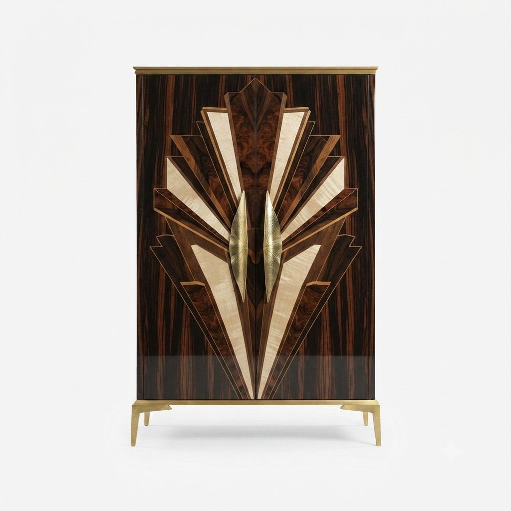 Gilded Ginkgo Armoire