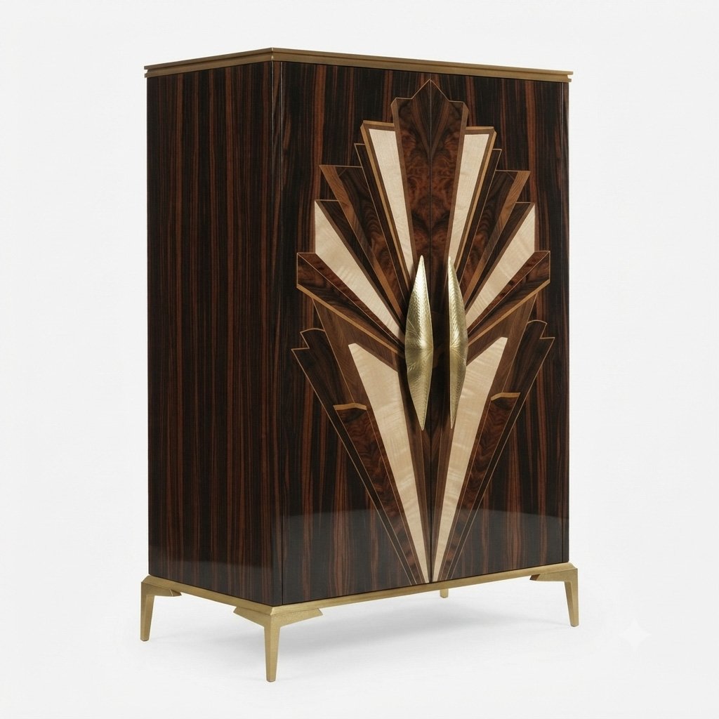 Gilded Ginkgo Armoire